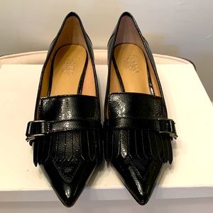 Franco Sarto Grenoble Patent leather Loafer. Size 9. Navy Blue,